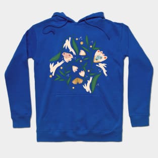 Cute Bunny Floral Hoodie